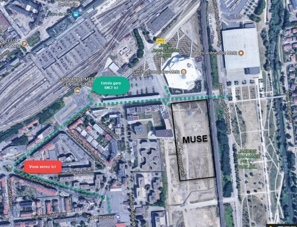 Studio Gare Metz Cote Cour Exteriér fotografie